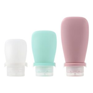 custom silicone travel squeeze bottles – leak proof, portable, refillable for toiletries & cosmetics